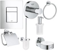 Conjunto escobilla de baño Grohe Essentials 40374001, botón de descarga Grohe Skate 38732000, 40367001, 40369001, 40365001, 40394001, 40364001