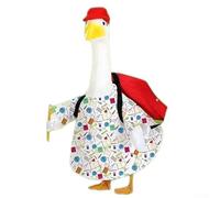 Conjunto escolar para rastrillos de césped de 23 pulgadas con bolsillo, poliéster, disfraz de ganso, juego de ropa impermeable para jardín, regreso a la escuela para decoración para estatua de 23