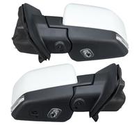Conjunto Espejo Lateral Para Ford F150 2015-2020, 18+4 Pines Espejo Retrovisor Lateral Con Cámara Plegable Eléctrica De Doble Enchufe, Color Blanco(1 pair)