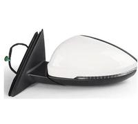 Conjunto Espejo Retrovisor Exterior Coche Espejo Retrovisor Lateral Con Calefacción Luz De Giro Automática Izquierda Y Derecha 6 Cables para VW para Jetta MK7 2019 2020(BLANCO,Izquierda)