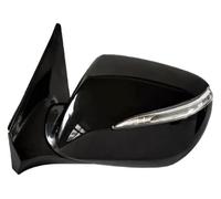 conjunto espejo retrovisor Para Hyundai Para Santa Fe Para Santafe IX45 Sport 2014 2015 2016 8/10/14PIN Conjunto Con Luz Giro LED Espejos Laterales Completos(1PC 8pin Left Black)