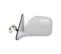 Conjunto Espejo Retrovisor Puerta Automóvil Espejo Retrovisor Exterior Plegable Eléctrico 3 Cables Para Toyota Para Land Para Cruiser LC100 4500 4700 LX470 1998-2007(White Left)