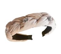 Conjunto familiar de diademas de tela trenzada, plan de coronilla alta, no irritantes, complementos para el cabello para adultos y niños, diadema de tela trenzada