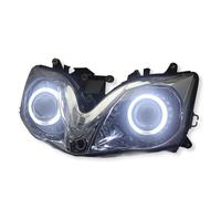 Conjunto Faro Delantero Motocicleta para CBR 600 para F4i 2001 2002 2003 2004 2005 2006 2007 Faro Delantero para Motocicleta Angel Devil Eye HID Proyector Faro Angel Eyes Blancos Faro Moto(White)