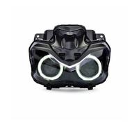 Conjunto Faro Delantero Motocicleta para Kawasaki para Z900 17-19 Faro Delantero para Motocicleta Personalizado HID Proyector Conjunto De Faros Delanteros Angel Devil Eyes Faro Moto(White Angel Eyes)