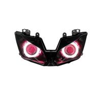Conjunto Faro Delantero Motocicleta para NINJA300 para ZX6R 2013-2016 Faro Delantero LED Angel Eye Faro Delantero Luz De Motocicleta Faro Moto(Bule)