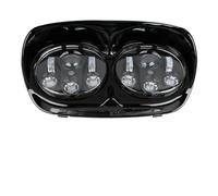 Conjunto Faro Delantero Motocicleta para Road para Glide para FLTR 1998-2013 Faro Delantero con Proyector LED Doble De 5,75" para Motocicleta Faro Moto(Black)