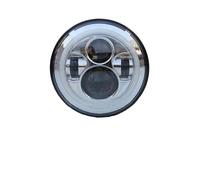 Conjunto Faro Delantero Motocicleta para Softail para Cafe para Racer para Chopper para Wrangler para Suzuki para VAZ 2101 1 Faro LED De 7 Pulgadas Faro Moto(40W Silver A)