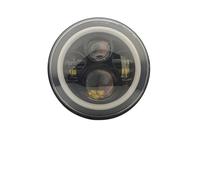 Conjunto Faro Delantero Motocicleta para Softail para Cafe para Racer para Chopper para Wrangler para Suzuki para VAZ 2101 1 Faro LED De 7 Pulgadas Faro Moto(40W Black A)