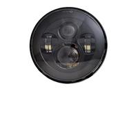 Conjunto Faro Delantero Motocicleta para Softail para Cafe para Racer para Chopper para Wrangler para Suzuki para VAZ 2101 1 Faro LED De 7 Pulgadas Faro Moto(40W Black)