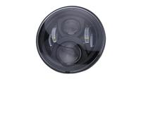 Conjunto Faro Delantero Motocicleta para Softail para Cafe para Racer para Chopper para Wrangler para Suzuki para VAZ 2101 1 Faro LED De 7 Pulgadas Faro Moto(60W Black B)