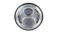 Conjunto Faro Delantero Motocicleta para Softail para Cafe para Racer para Chopper para Wrangler para Suzuki para VAZ 2101 1 Faro LED De 7 Pulgadas Faro Moto(60W Silver B)