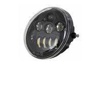Conjunto Faro Delantero Motocicleta para VRod para VRSCF para VRSC para VRSCR 2002-2017 60W LED Faro Delantero De Luz Alta/Baja Faro De Moto Faro Moto(Black)