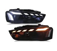 Conjunto Faros Celanteros Coche Para Faro LED A4 2013 2014 2015 2016 Para Lámpara Cabeza Tipo RS5 Accesorios Lente Proyector Señal DRL(Halogen)
