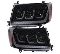 Conjunto Faros Celanteros Coche Para Land Para Cruiser Para LC100 2002-2007 Faros LED DRL Señal Giro Luz Delantera Estilo Coche(2pcs B)