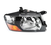 Conjunto Faros Celanteros Coche para Mitsubishi para Pajero para Montero 2000-2006 Conjunto Faros Delanteros para Coche con Bombillas LED Lente PC Izquierda Y Derecha Color Negro Faros De Coche(Left)