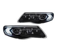 Conjunto Faros Coche Compatible Con VW Para Touareg 2007 2008 2009 2010 Repuesto Faro DRL H-ID Coche Todos Los Accesorios Haz Bi Xenon