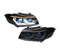 Conjunto Faros Delanteros Compatible Con Serie 3 Para E90 E91 2009 2010 2011 2012 Incluye Un Par De Faros Delanteros De Proyector Con Luces Diurnas (DRL) Y Accesorios.