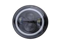 Conjunto Faros Delanteros Faro LED DRL De 7 Pulgadas para UAZ para Hunter LHD Faro Redondo De 7 Pulgadas con Señal De Giro Ámbar Accesorios para 4x4(1pc Black)