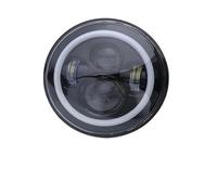 Conjunto Faros Delanteros Faros Delanteros LED Universales De 7 Pulgadas para Uaz para Hunter 4x4 Redondos DRL De 7 Pulgadas Accesorios para Faros Delanteros(1pc Black)