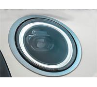 Conjunto Faros Delanteros Modificados Con Guía Óptica, Lente Luz Diurna LED, Lámpara Luz Delantera Para Mini Para R55 Para R56 Para R57 2007-2013 Coche Faro Principal Montaje(Halogen,Left steering whe