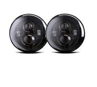 Conjunto Faros Faro Delantero LED De 7" Para Lada Para Niva Para JK Para VAZ 2121 Sin Intermitente Ámbar DRL 4x4 Redondo De 7 Pulgadas Faro Principal(2PC 45w black)