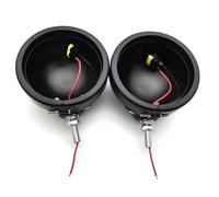 Conjunto Faros Motocicleta 2 Luces Antiniebla LED Motocicleta 4,5 Pulgadas Soporte Montaje Anillo Carcasa 30 W 1/2 Luz Cruce Auxiliar Motocicletas Motocicleta Headlight Conjunto(2 pcs Black Bucket)