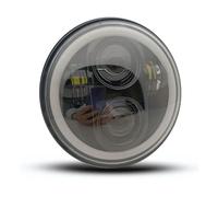 Conjunto Faros Motocicleta Faros Delanteros LED Redondos De 5.75 Pulgadas Para Coche 4 Unidades Color Blanco DRL Ámbar Ojos Ángel Halo 5-3/4" Faro(4pcs Black)