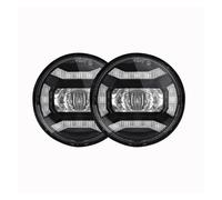 Conjunto Faros para Classic FLHR para Road para King 2005-2014 2015 2016 2PCS 4 1/2 Pulgadas 4.5 "Motocicleta LED Antiniebla Que Pasa 4 1/2 Pulgadas Luz Auxiliar(02 Black)