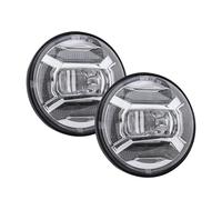 Conjunto Faros para Classic FLHR para Road para King 2005-2014 2015 2016 2PCS 4 1/2 Pulgadas 4.5 "Motocicleta LED Antiniebla Que Pasa 4 1/2 Pulgadas Luz Auxiliar(Sliver)