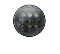 Conjunto Faros para Sportster 883 XL883 FXCW XL1200C 1994-2024 5-3/4 "5,75 Pulgadas Motocicleta Moto LED Proyector Full Halo Faro DRL 50W Moto Faros(45W Black C)