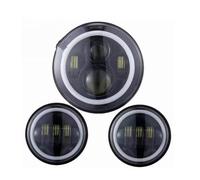 Conjunto Faros Proyector Led 7 "4 1/2, Faro Antiniebla Moto Luces Paso para Touring Electra Glide Piezas Soporte 7 Pulgadas(7 Inch and 45 Inch B)