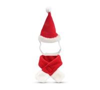 Conjunto festivo de gorro y bufanda de Papá Noel para mascotas que viste a tu amigo peludo. Accesorios para fotos de Navidad para perros y gatos, accesorios para perros pequeños