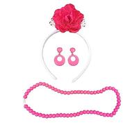 Conjunto Flamenca Diadema Flor, Pendientes Y Collar para NIÑA