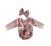 Conjunto Fotografía Para Recién Nacidos Mameluco Con Lazo Y Diadema A Juego Accesorios Para Sesiones Fotos