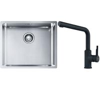 Conjunto fregadero de acero Franke Box 127.0453.656, grifo de cocina Franke Urban 115.0627.523