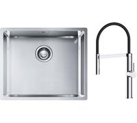 Conjunto fregadero de acero Franke Box 127.0453.656, grifo de cocina Oltens Borga 35207100