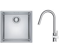 Conjunto fregadero de acero Franke Maris 122.0525.224, grifo de cocina Oltens Litla 35204100