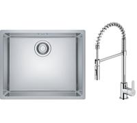 Conjunto fregadero de acero Franke Maris 122.0525.271, grifo de cocina Oltens Duf 35203100