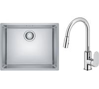 Conjunto fregadero de acero Franke Maris 122.0525.271, grifo de cocina Oltens Lista 35202100