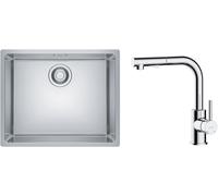 Conjunto fregadero de acero Franke Maris 122.0525.271, grifo de cocina Oltens Myvat 35205100