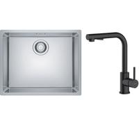 Conjunto fregadero de acero Franke Maris 122.0525.271, grifo de cocina Oltens Myvat 35205300