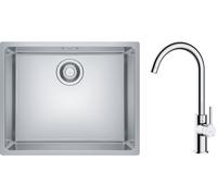 Conjunto fregadero de acero Franke Maris 122.0525.271, grifo de cocina Oltens Skafta 35206100