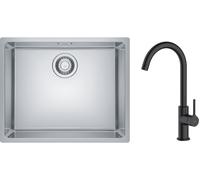 Conjunto fregadero de acero Franke Maris 122.0525.271, grifo de cocina Oltens Skafta 35206300