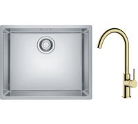 Conjunto fregadero de acero Franke Maris 122.0525.271, grifo de cocina Oltens Skafta 35206800