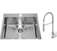 Conjunto fregadero de acero Genesis Concept 1124382, grifo de cocina Oltens Duf 35203100