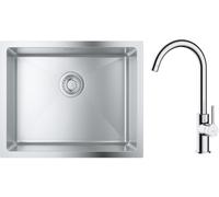 Conjunto fregadero de acero Grohe K700 31574SD1, grifo de cocina Oltens Skafta 35206100