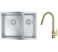 Conjunto fregadero de acero Grohe K700 31577SD1, grifo de cocina Oltens Litla 35204800