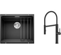 Conjunto fregadero de granito Blanco Etagon 500-U 525887, grifo de cocina Oltens Borga 35207300