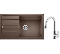Conjunto fregadero de granito Blanco Legra XL 6 S 523331, grifo de cocina Oltens Lista 35202100